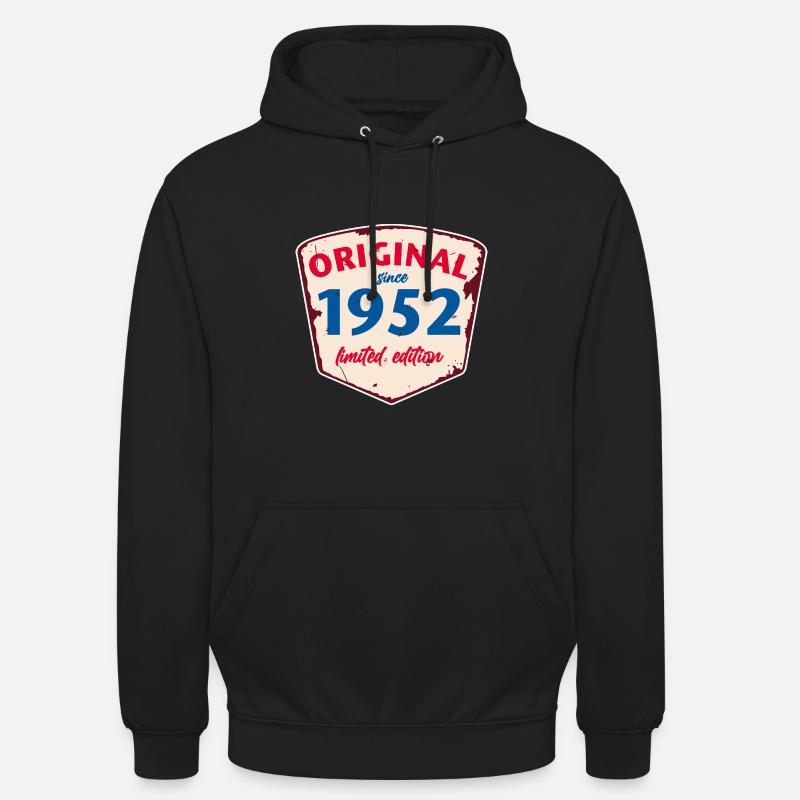 1952 Blechschild - édition citronnée - Millésime - Sweat-shirt à capuche unisexe - noir