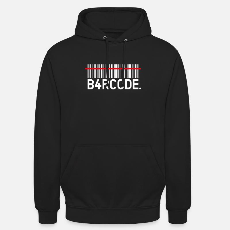 B4RCODE. Numériser - Sweat-shirt à capuche unisexe - noir