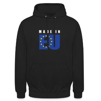 Made in EU stars European Union gift idea - Unisex Hoodie - black - Front - Alina (178cm) & Michal (187cm)