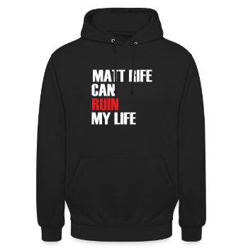 Femmes Matt Rife Can Ruin My Life Tenues - Sweat-shirt à capuche unisexe - noir - Devant - Alina (178cm) & Michal (187cm)