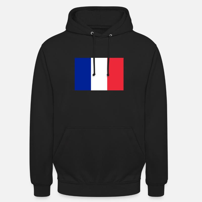 France drapeau français drapeau - Sweat-shirt à capuche unisexe - noir