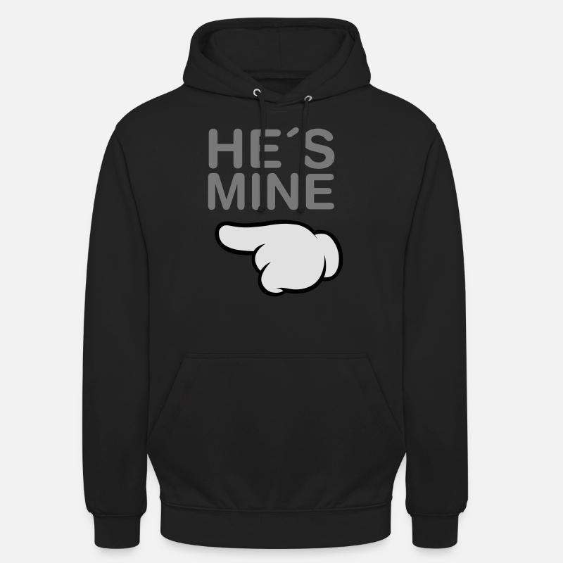 He´s Mine (Comic Hand) - Sweat-shirt à capuche unisexe - noir