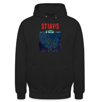 Strohhälme Umweltverschmutzung Plastik im Meer - Unisex Hoodie - Schwarz - Vorne - Alina (178cm) & Michal (187cm)