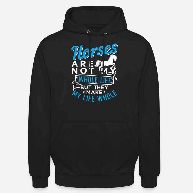 Horse Riding - Sweat-shirt à capuche unisexe - noir