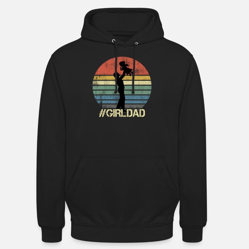 Mädchen Papa - Unisex Hoodie - Schwarz