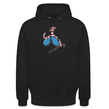 Où est le clitoris - Sweat-shirt à capuche unisexe - noir - Devant - Alina (178cm) & Michal (187cm)