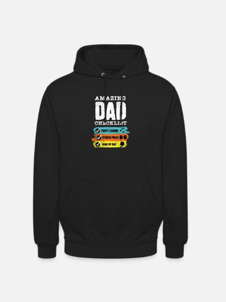 Awesome Dad Checklist - Unisex Hoodie - black