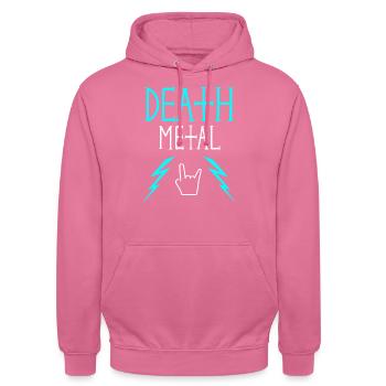 Musique death metal - Sweat-shirt à capuche unisexe - rose - Devant - Alina (178cm) & Michal (187cm)