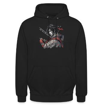 Samurai Spirit: Ancient Art of the Sword - Unisex Hoodie - black - Front - Alina (178cm) & Michal (187cm)
