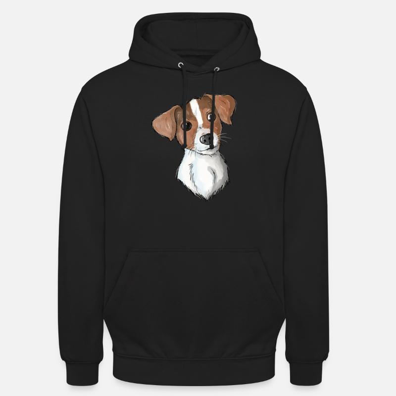 Jack Russell Pattern 4 - Unisex Hoodie - Schwarz