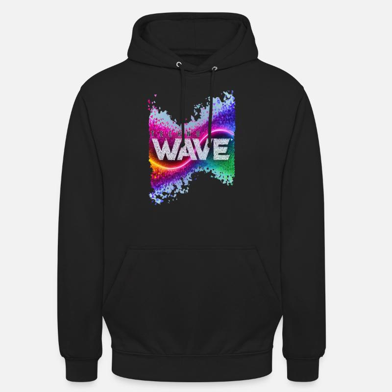 techno wave - Unisex Hoodie - Schwarz