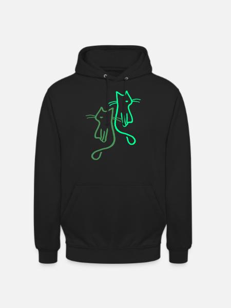Cats Cat Retro Gift - Unisex Hoodie - black