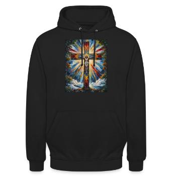 Suffering and Glory - Unisex Hoodie - black - Front - Alina (178cm) & Michal (187cm)