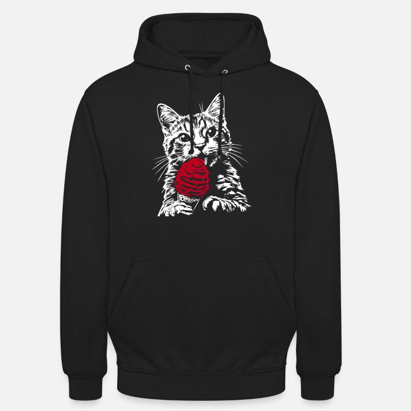 Glace Funny Cat - Sweat-shirt à capuche unisexe - noir
