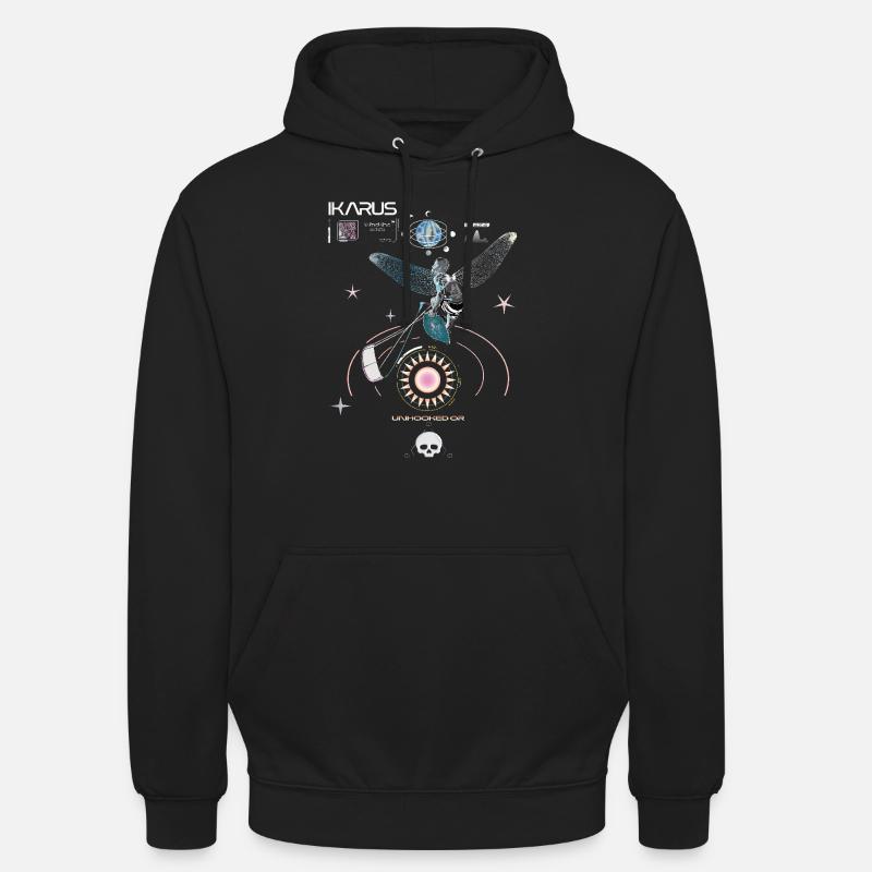 Kitesurfeur Ikarus - Sweat-shirt à capuche unisexe - noir