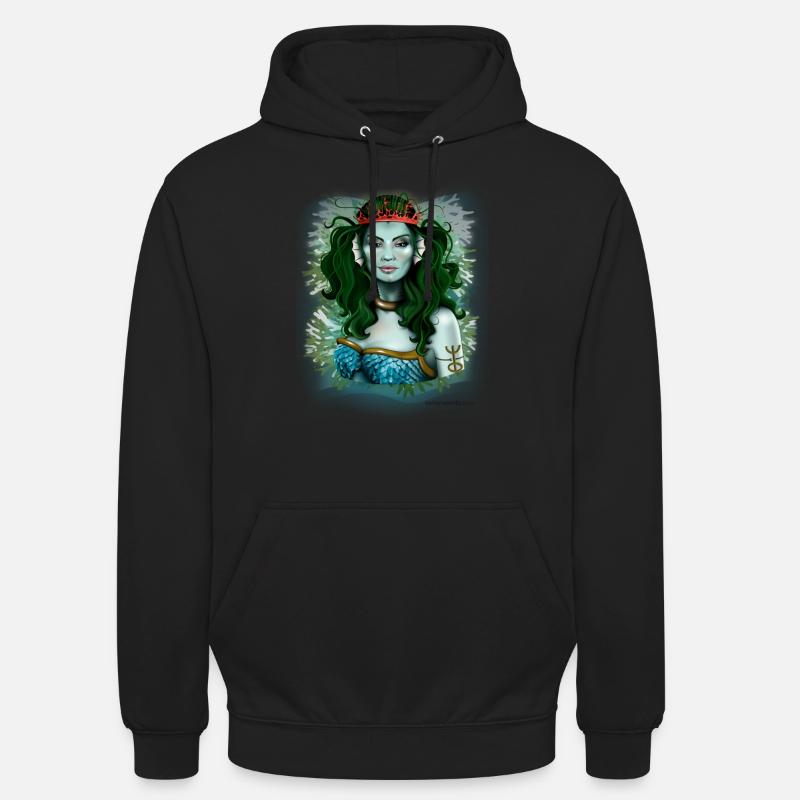 Déesse Thalassa - Sweat-shirt à capuche unisexe - noir