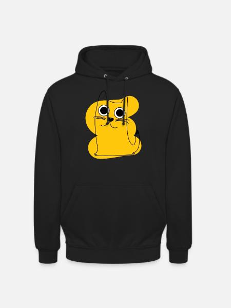Yellow Cat - Unisex Hoodie - black
