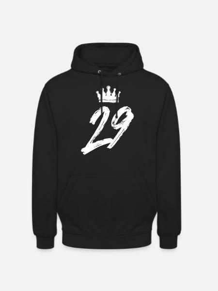 29 Zahl Krone - Unisex Hoodie - Schwarz
