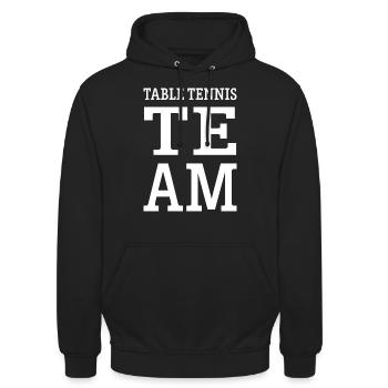 Tisch Tennis Team - Unisex Hoodie - Schwarz - Vorne - Alina (178cm) & Michal (187cm)