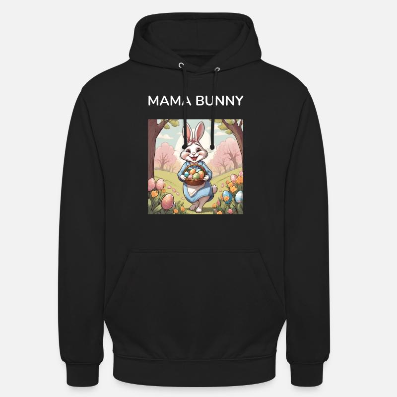 Maman Lapin Maman Cadeau - Sweat-shirt à capuche unisexe - noir