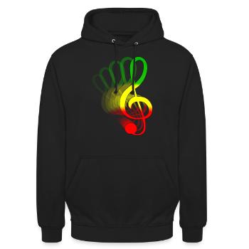 Reggae Musik Afrika Jamaica Rastafari - Unisex Hoodie - Schwarz - Vorne - Alina (178cm) & Michal (187cm)