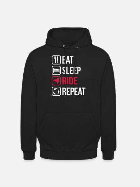 Eat Sleep Ride Repeat - Unisex Hoodie - black