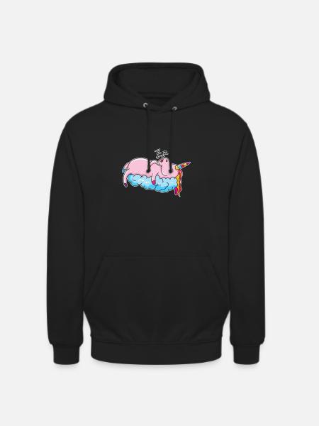 Einhorn nope - Unisex Hoodie - Schwarz