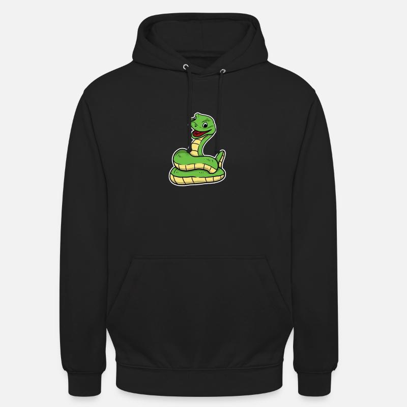 Cute Snake Python - Unisex Hoodie - black