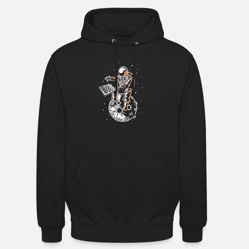 Astronaute Échiquier Drôle d’échecs - Sweat-shirt à capuche unisexe - noir