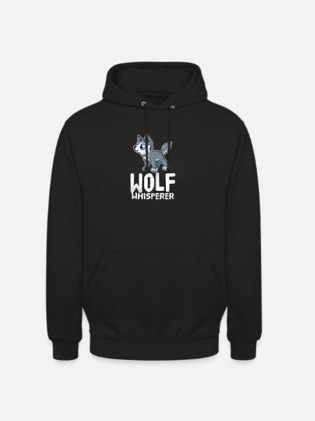 Funny Wolf Lover Wolf Whisperer - Unisex Hoodie - black