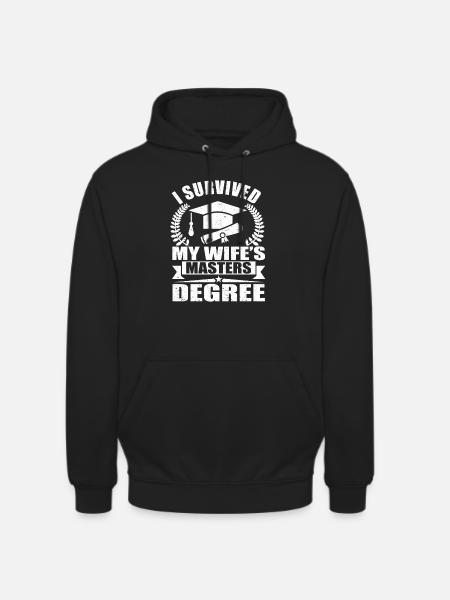 Ehefrau Schulabschluss Universität Abschlussfeier - Unisex Hoodie - Schwarz
