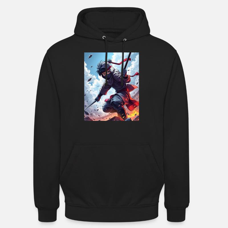 Conception Ninja - Sweat-shirt à capuche unisexe - noir