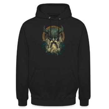 Odin Viking - Unisex Hoodie - black - Front - Alina (178cm) & Michal (187cm)