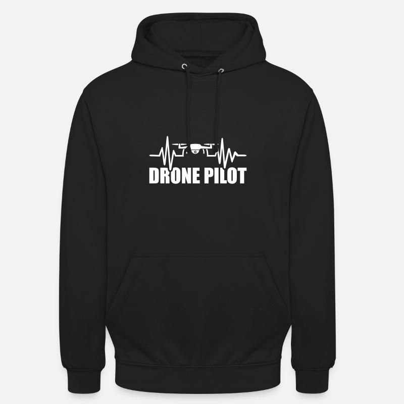 drone - Sweat-shirt à capuche unisexe - noir