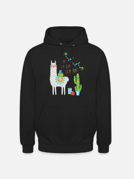 Fa la Llama Weihnachtspullover Weihnachtsgeschenk - Unisex Hoodie - Schwarz
