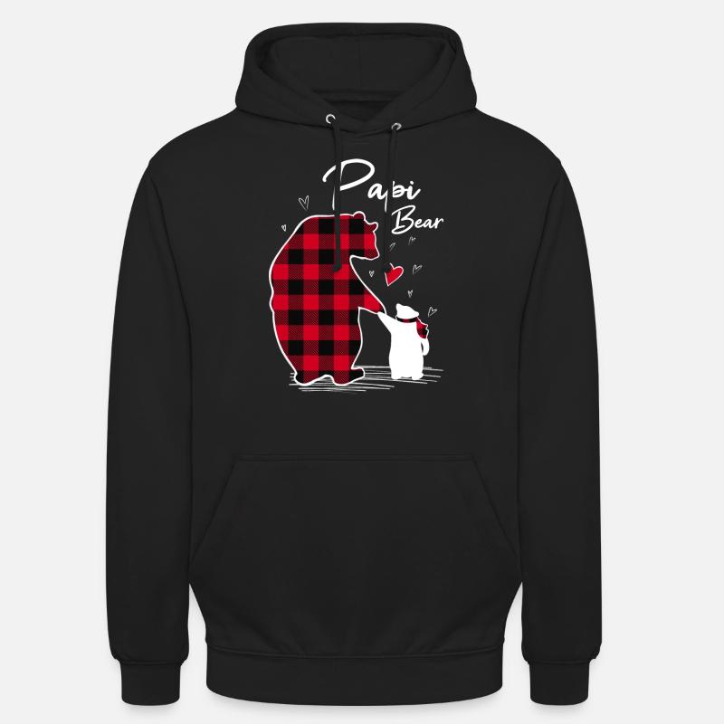 Papi Ours - Sweat-shirt à capuche unisexe - noir