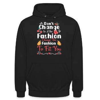 Fashion Individual Fashion Queen Trendsetter - Unisex Hoodie - black - Front - Alina (178cm) & Michal (187cm)