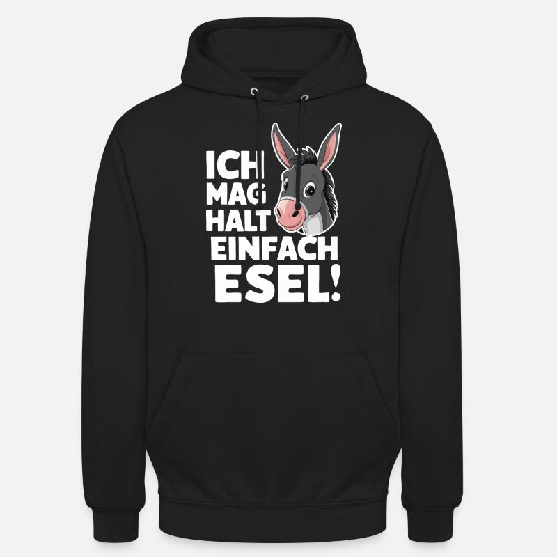 Âne âne mulet Muli - Sweat-shirt à capuche unisexe - noir