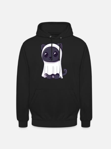 Panther Halloween Comic Ghost - Unisex Hoodie - black