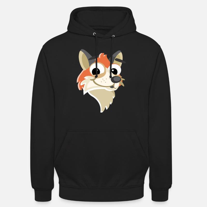 Fuchs Kopf Gesicht - Unisex Hoodie - Schwarz