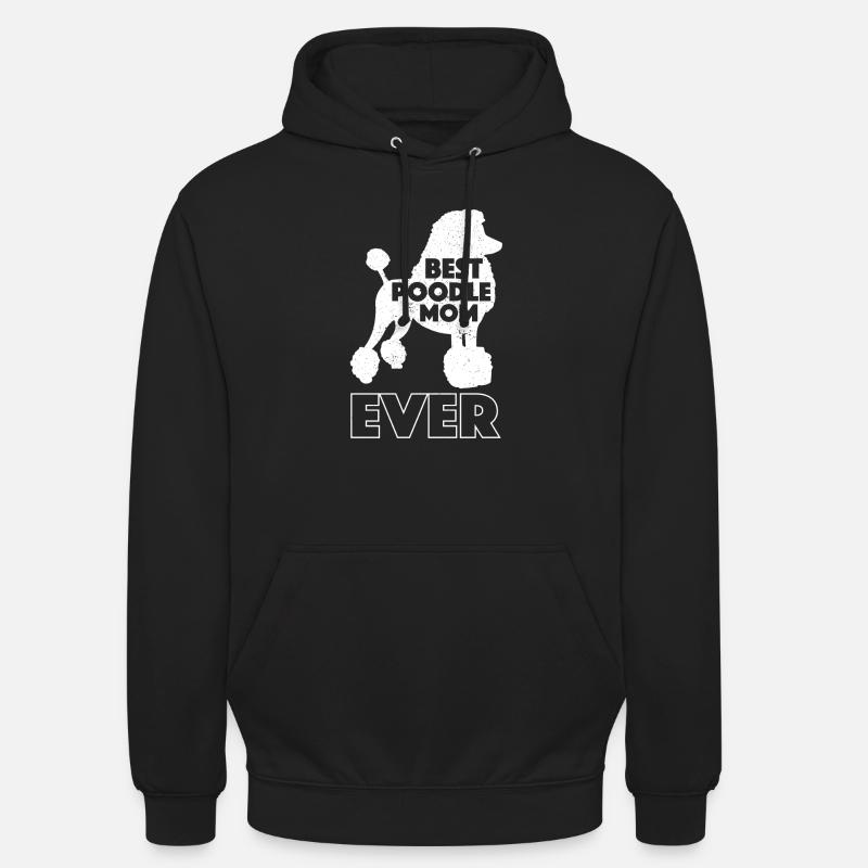 Drôle de caniche maman - Sweat-shirt à capuche unisexe - noir