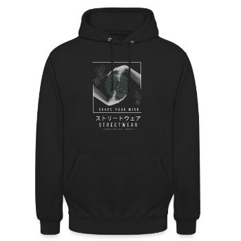 Shape your mind yourself. Motivational - Sweat-shirt à capuche unisexe - noir - Devant - Alina (178cm) & Michal (187cm)