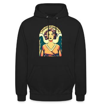 Oh mon dieu ! Oh my god ! OMG - Sweat-shirt à capuche unisexe - noir - Devant - Alina (178cm) & Michal (187cm)