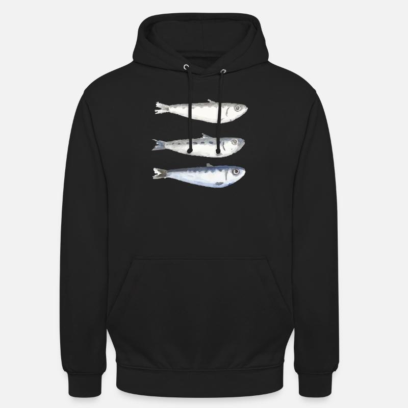 sardina - Felpa con cappuccio unisex - nero