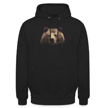 Grizzly Bär - Unisex Hoodie - Schwarz - Vorne - Alina (178cm) & Michal (187cm)
