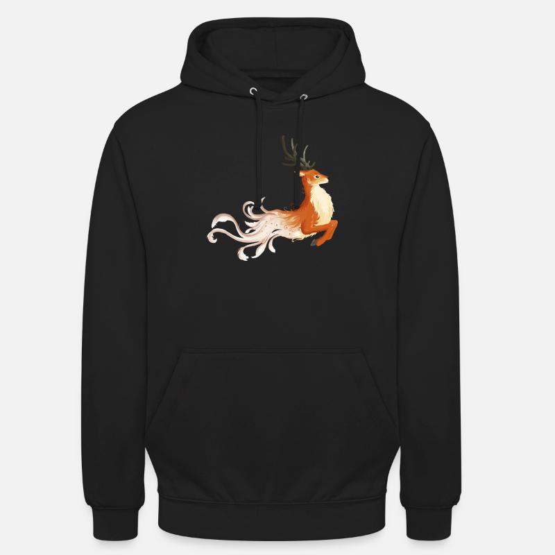 Cerf - Sweat-shirt à capuche unisexe - noir