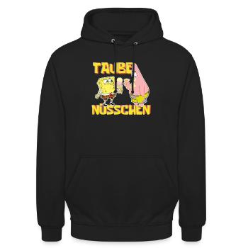 SpongeBob Schwammkopf Taube Nüsschen Patrick Eis - Unisex Hoodie - Schwarz - Vorne - Alina (178cm) & Michal (187cm)