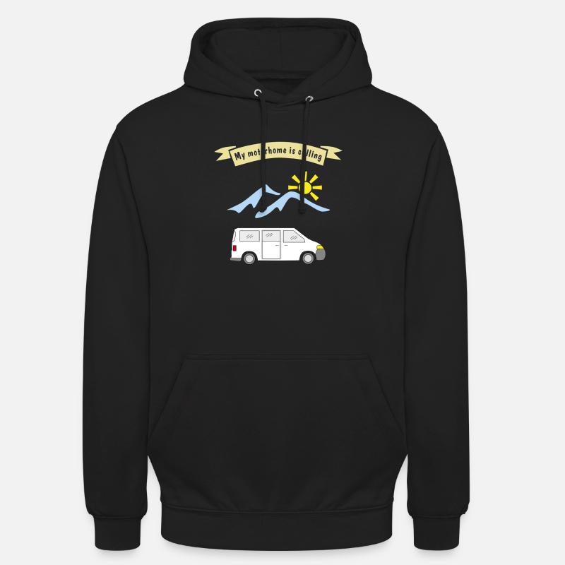 le camping-car appelle - Sweat-shirt à capuche unisexe - noir