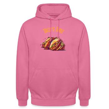 Tacos Zeit - Unisex Hoodie - Pink - Vorne - Alina (178cm) & Michal (187cm)