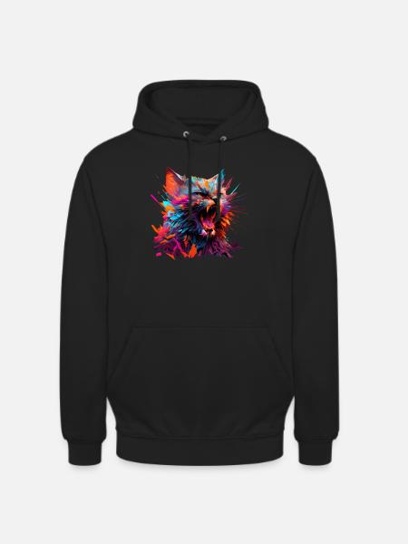 Angry Cat - Unisex Hoodie - Schwarz